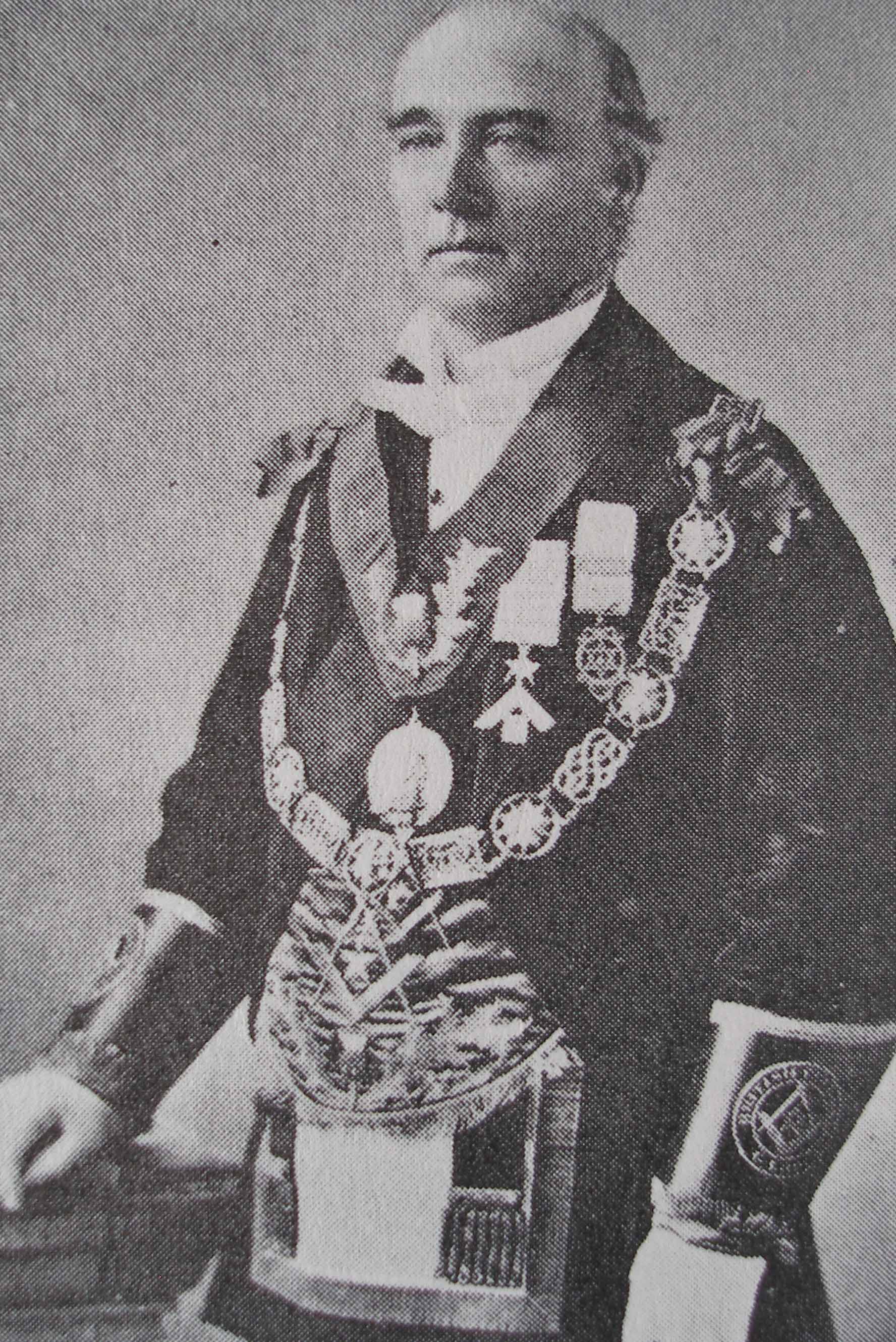 Most Worshipful Brother Eli Harrison as Grand Master, 1878